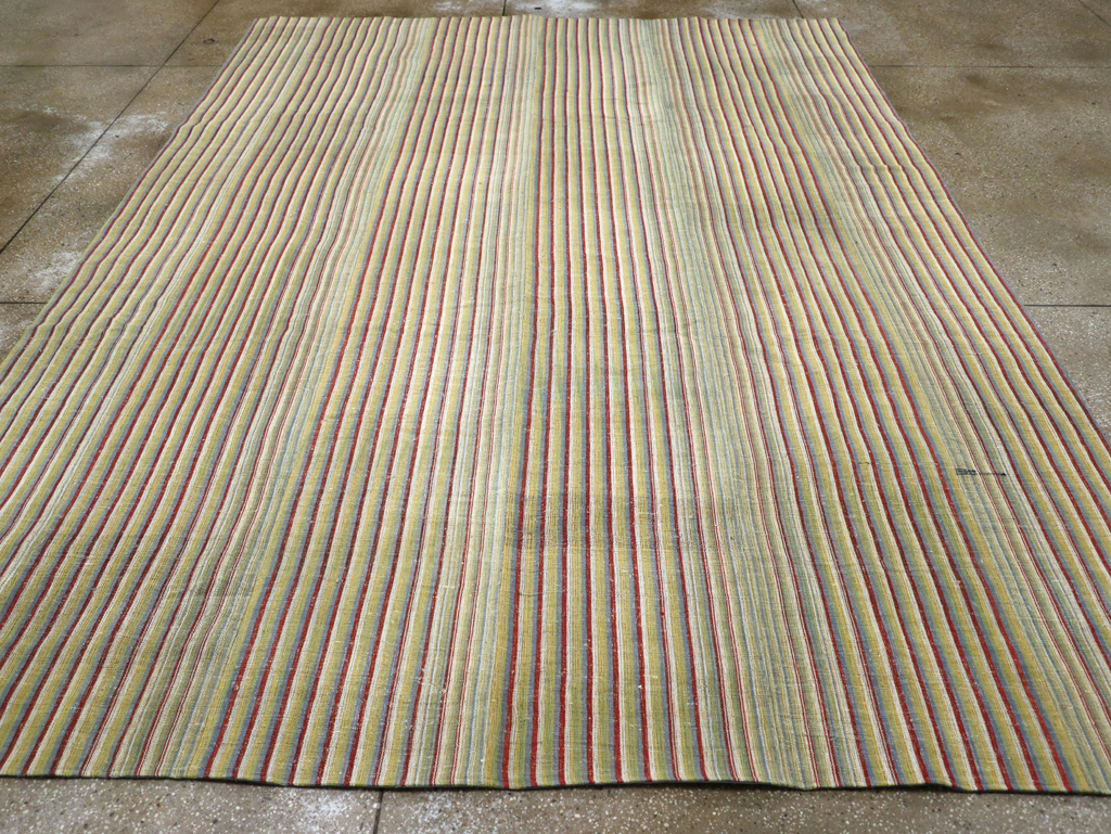 Vintage Turkish Flatweave Kilim Room Size Carpet, No.31309 - Gss