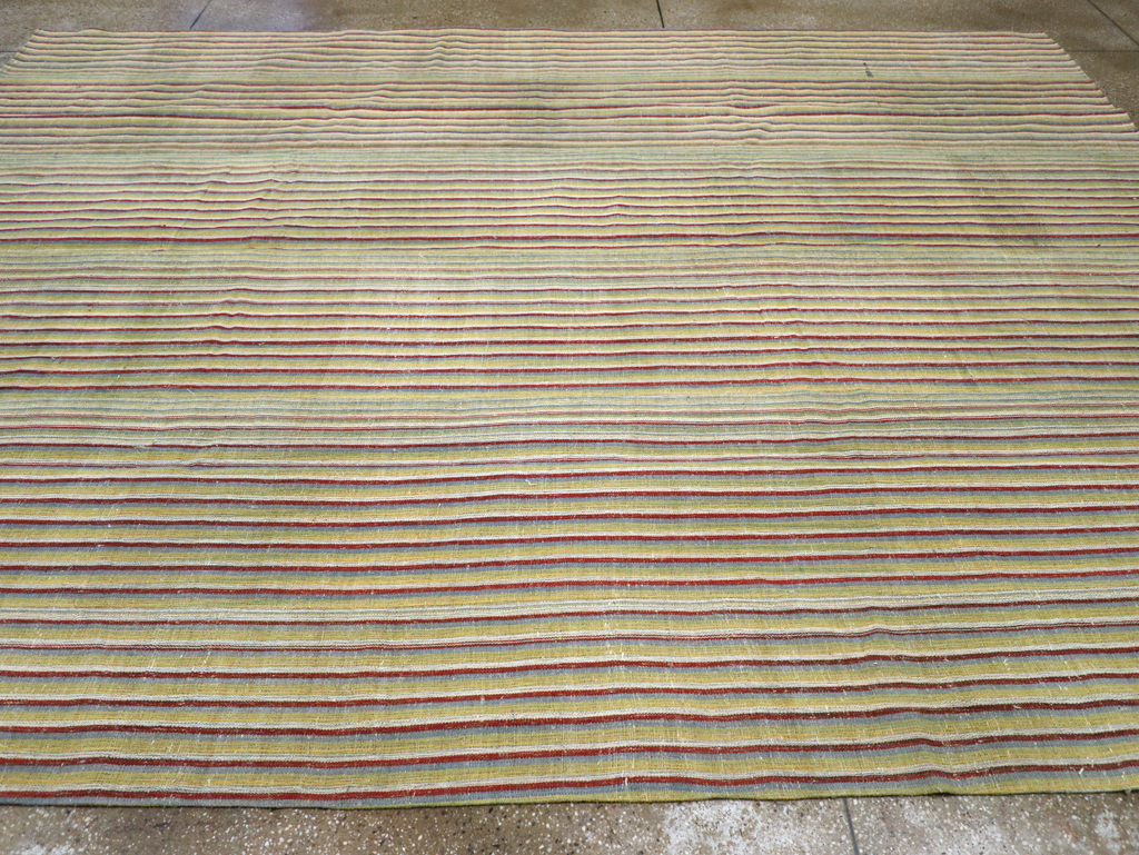 Vintage Turkish Flatweave Kilim Room Size Carpet, No.31309 - Gss