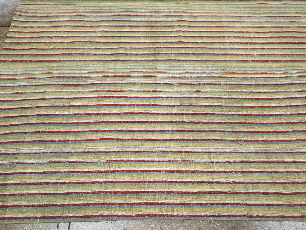 Vintage Turkish Flatweave Kilim Room Size Carpet, No.31309 - Gss