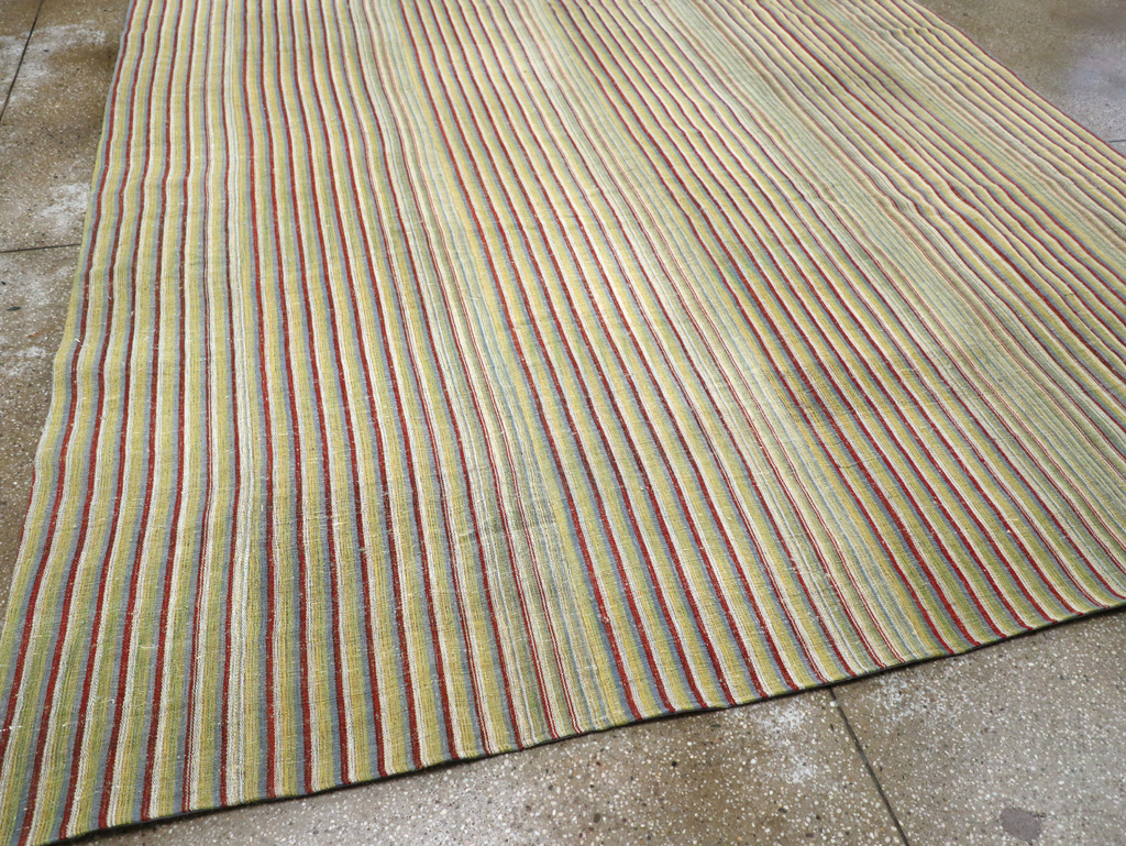 Vintage Turkish Flatweave Kilim Room Size Carpet, No.31309 - Gss