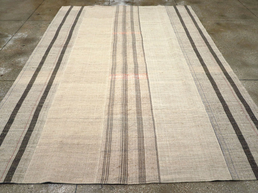 Vintage Turkish Flatweave Kilim Room Size Carpet, No.31313 - Gss