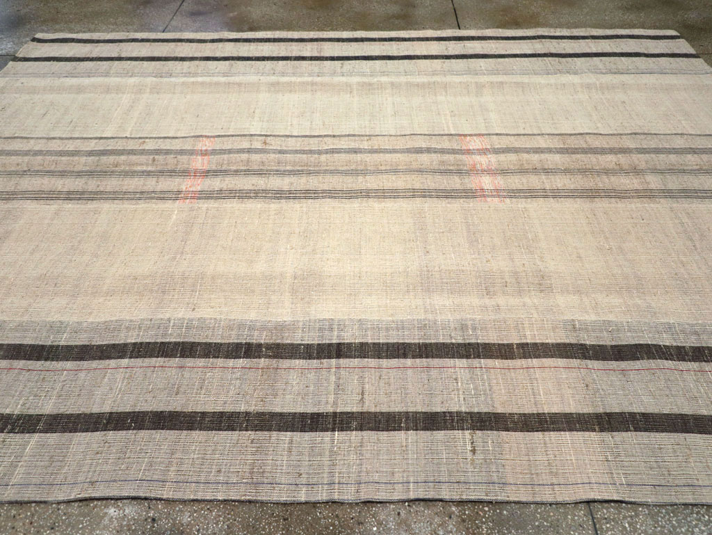 Vintage Turkish Flatweave Kilim Room Size Carpet, No.31313 - Gss