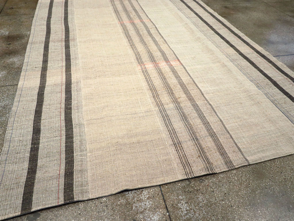 Vintage Turkish Flatweave Kilim Room Size Carpet, No.31313 - Gss