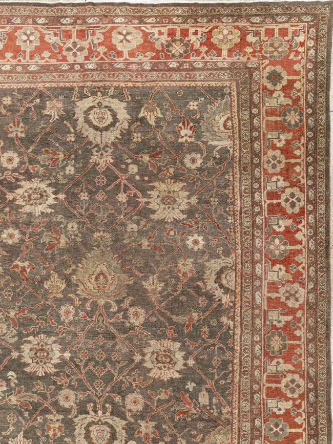 Antique Persian Mahal Oversize Carpet, No.31321 - Gss