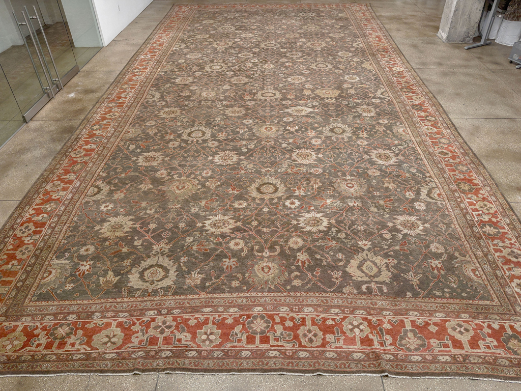 Antique Persian Mahal Oversize Carpet, No.31321 - Gss