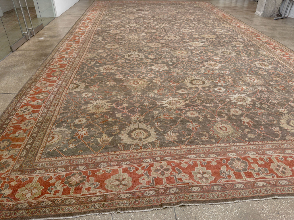 Antique Persian Mahal Oversize Carpet, No.31321 - Gss