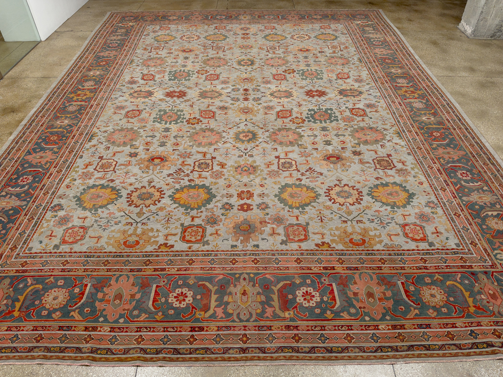Antique European Mahal Oversize Carpet, No.31326 - Gss