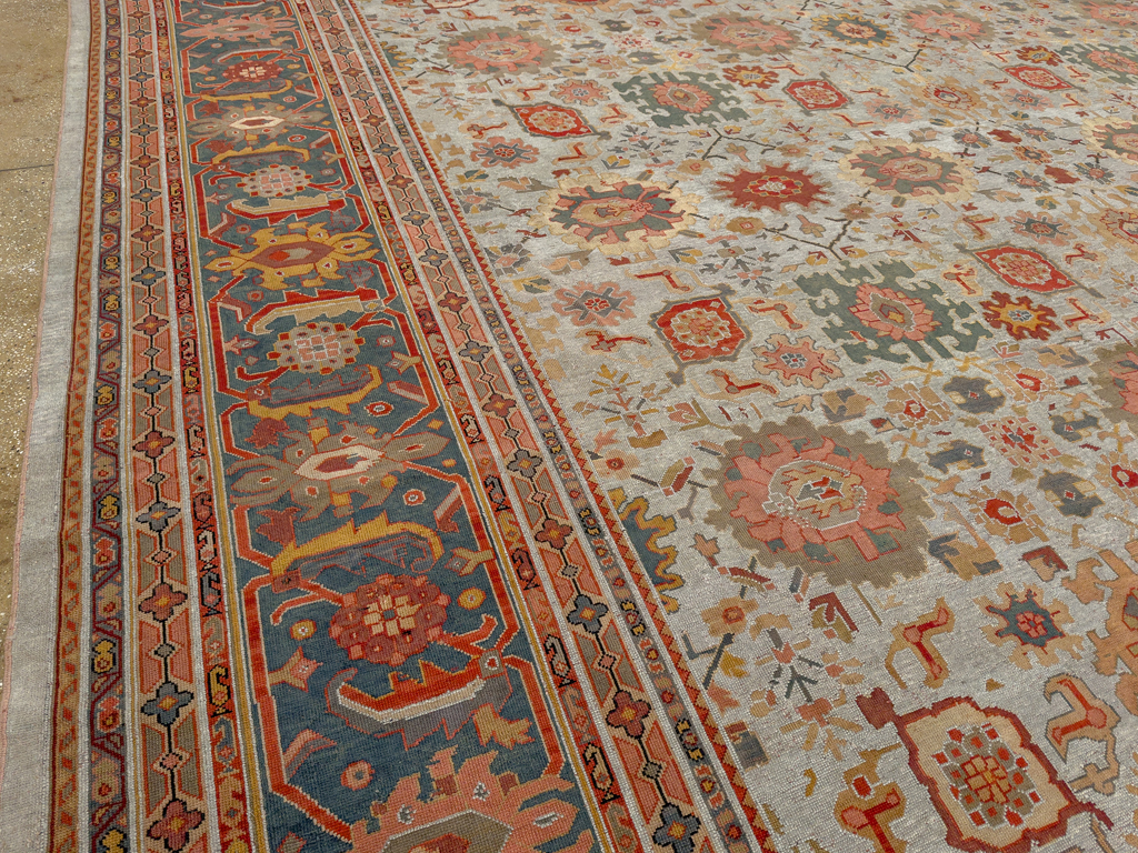 Antique European Mahal Oversize Carpet, No.31326 - Gss