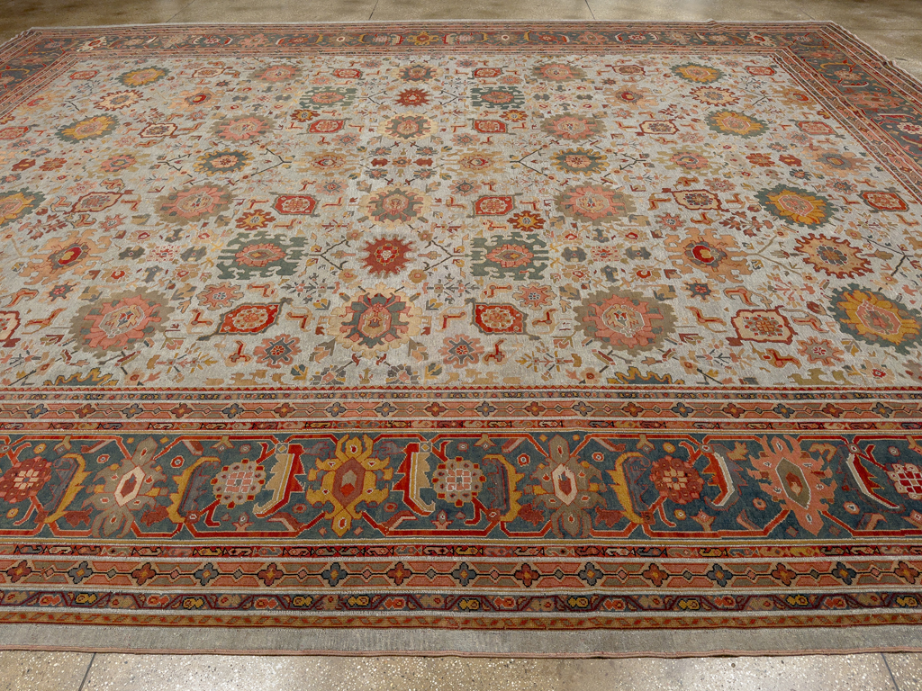 Antique European Mahal Oversize Carpet, No.31326 - Gss