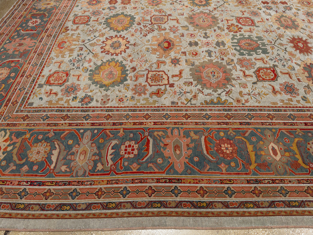 Antique European Mahal Oversize Carpet, No.31326 - Gss