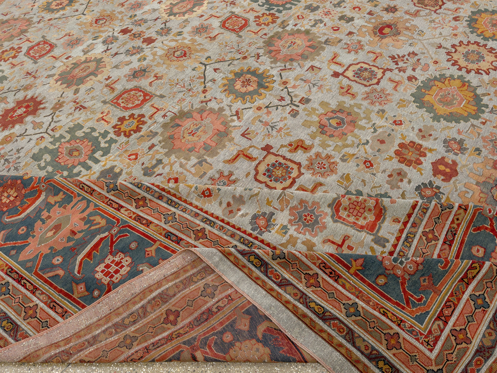 Antique European Mahal Oversize Carpet, No.31326 - Gss