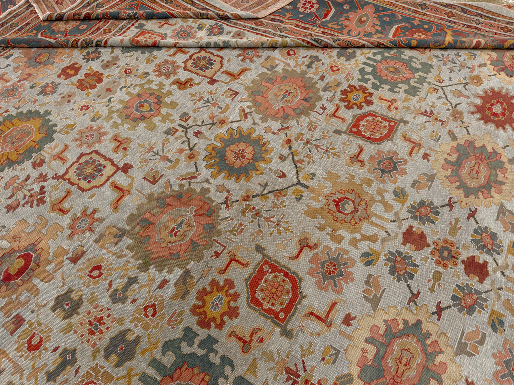 Antique European Mahal Oversize Carpet, No.31326 - Gss