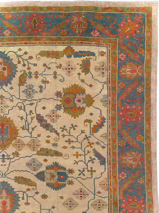 Antique Turkish Oushak Oversize Carpet, No.31328 - Gss