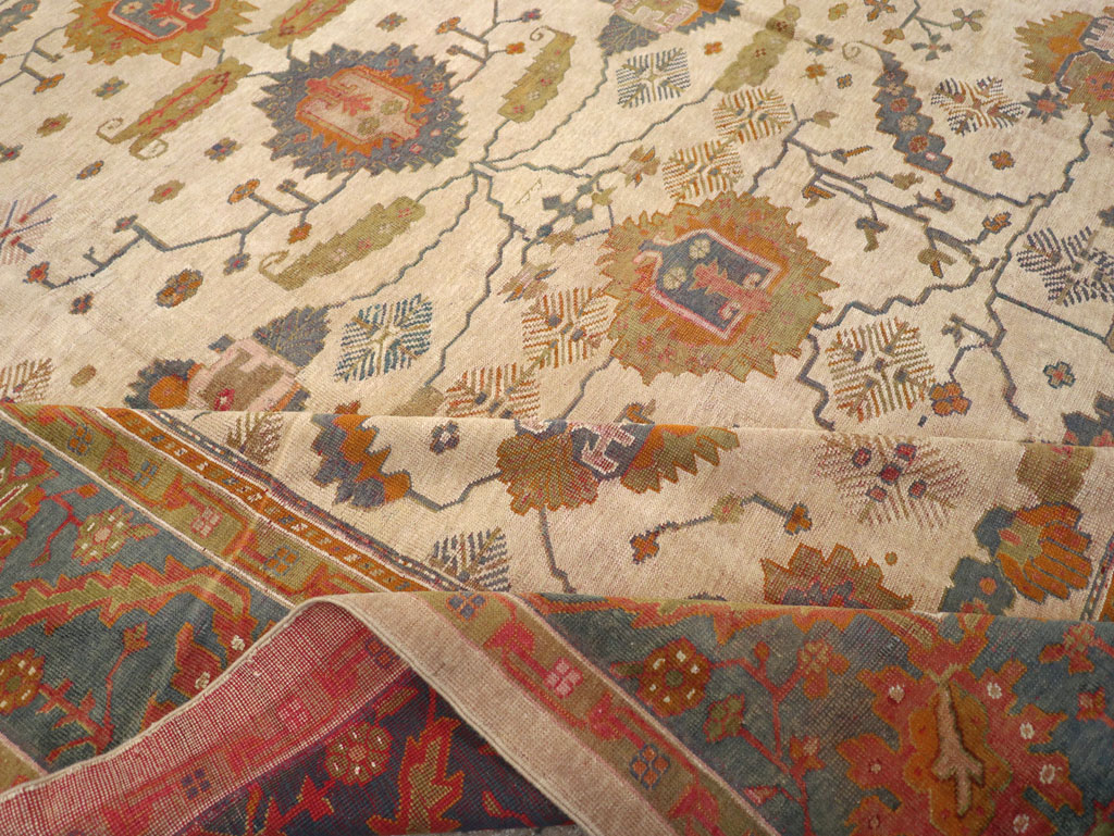 Antique Turkish Oushak Oversize Carpet, No.31328 - Gss