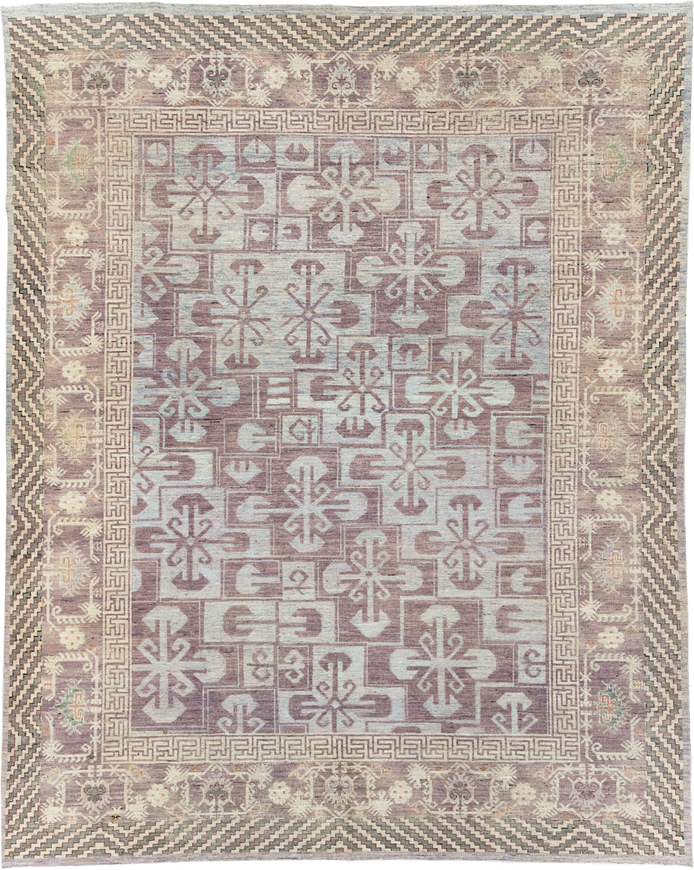 Contemporary East Turkestan Khotan Room Size Carpet, No.31329 - Gss