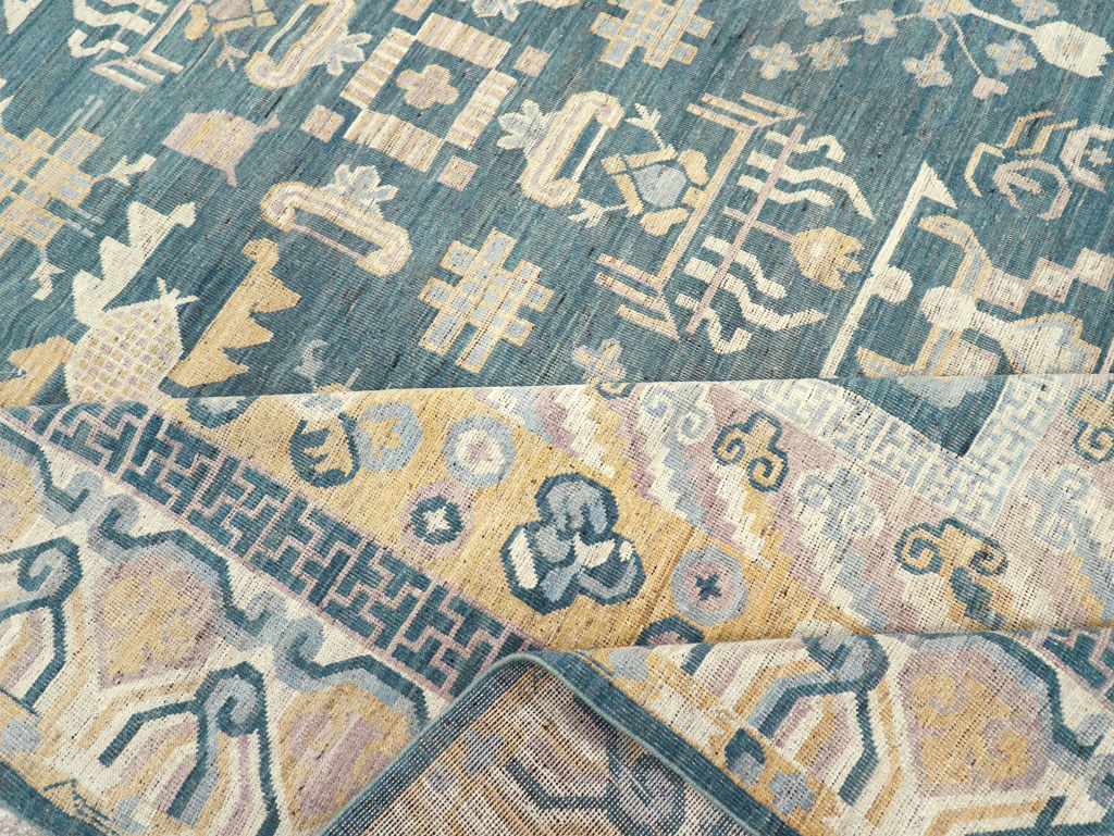 Contemporary East Turkestan Khotan Large Room Size Carpet, No.31330 - Gss