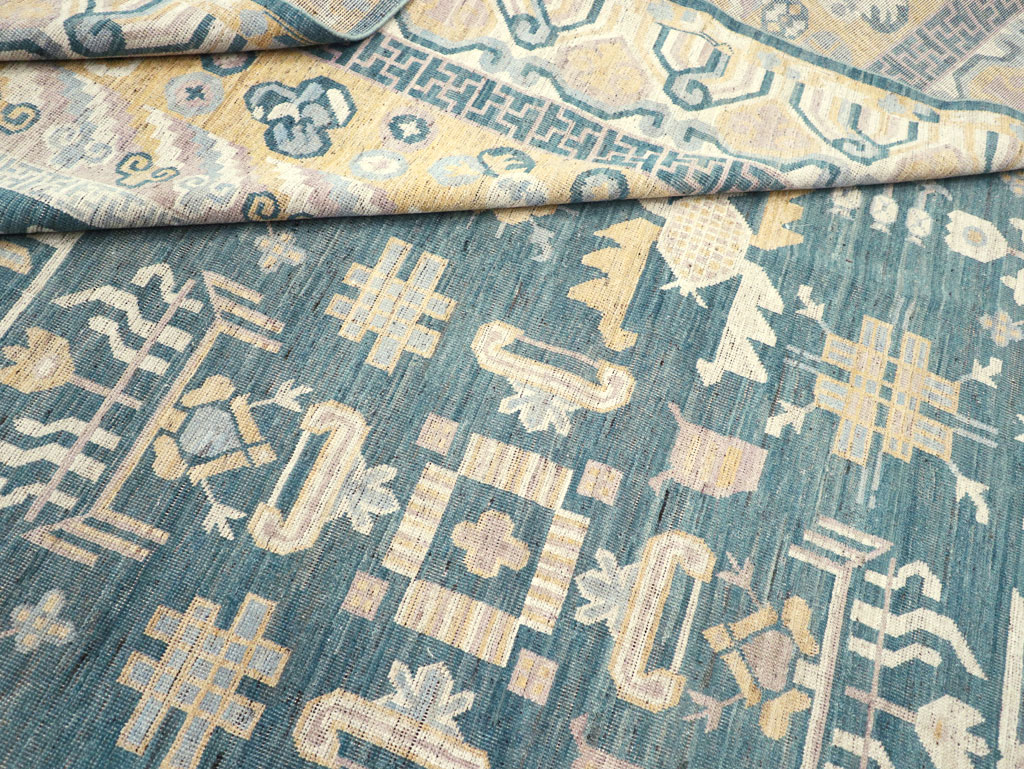 Contemporary East Turkestan Khotan Large Room Size Carpet, No.31330 - Gss