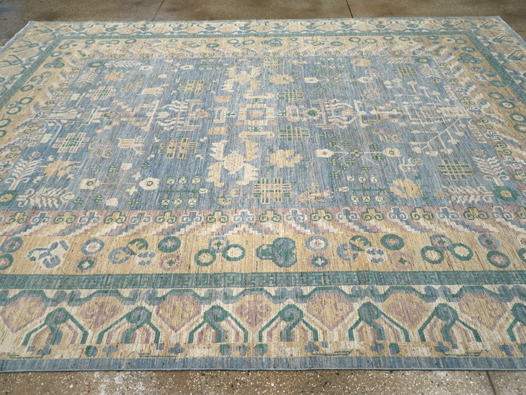 Contemporary East Turkestan Khotan Room Size Carpet, No.31331 - Gss