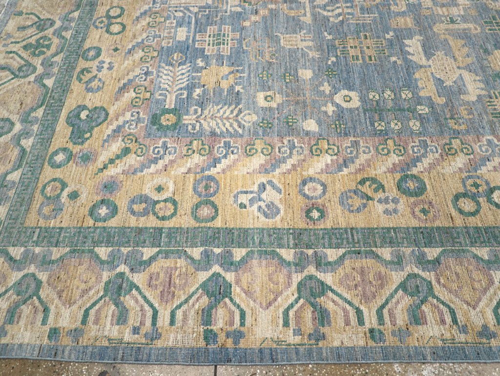 Contemporary East Turkestan Khotan Room Size Carpet, No.31331 - Gss