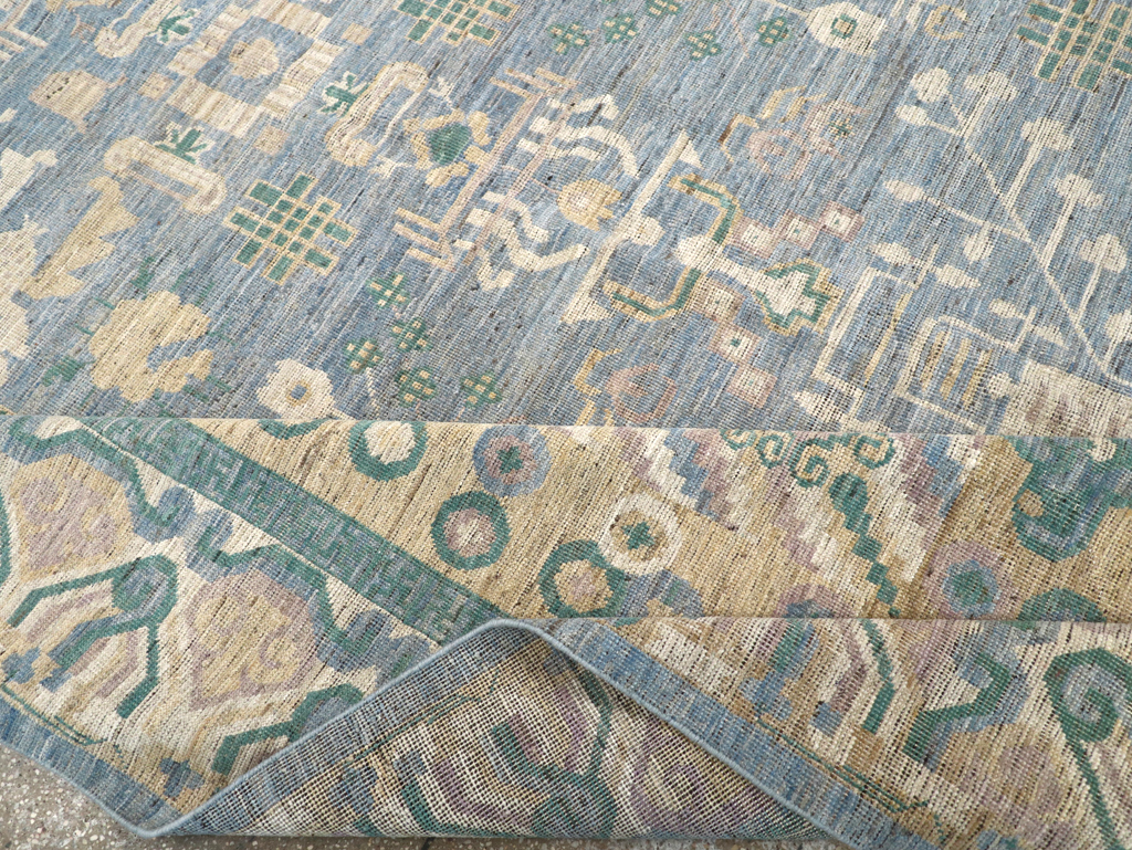 Contemporary East Turkestan Khotan Room Size Carpet, No.31331 - Gss