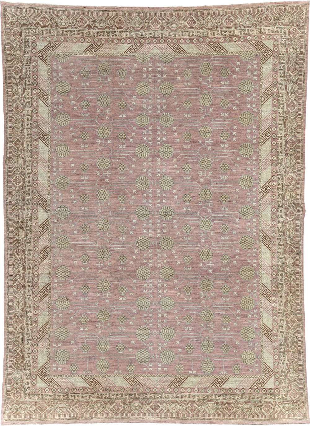 Contemporary East Turkestan Khotan Room Size Carpet, No.31332 - Gss