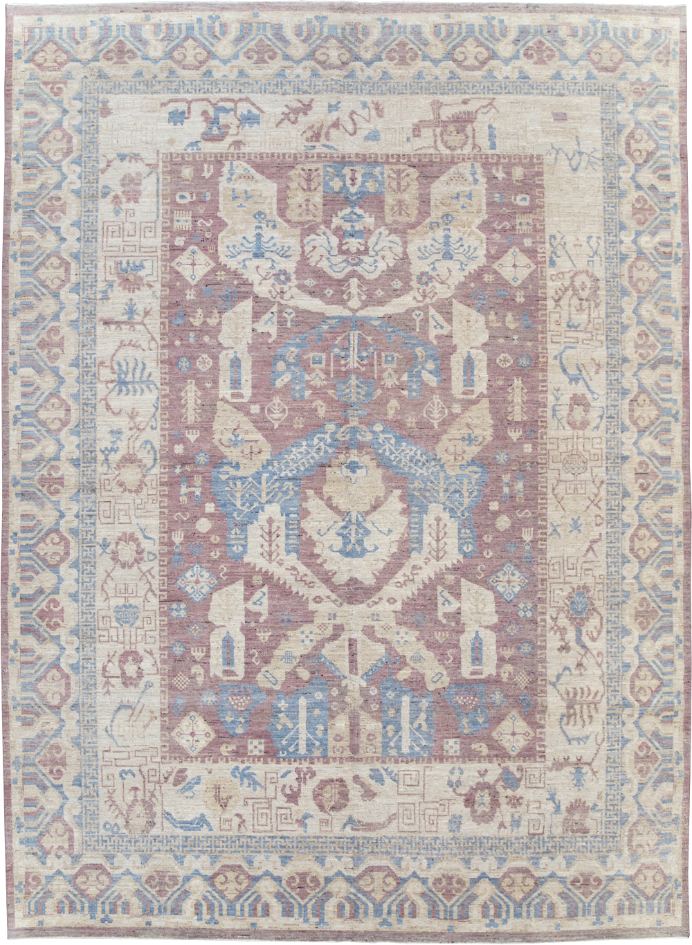 Contemporary East Turkestan Khotan Room Size Carpet, No.31334 - Gss