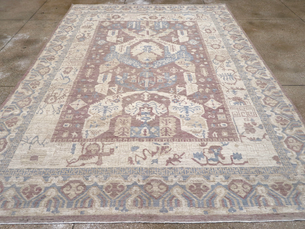 Contemporary East Turkestan Khotan Room Size Carpet, No.31334 - Gss