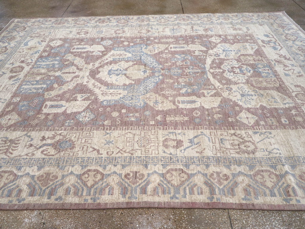 Contemporary East Turkestan Khotan Room Size Carpet, No.31334 - Gss
