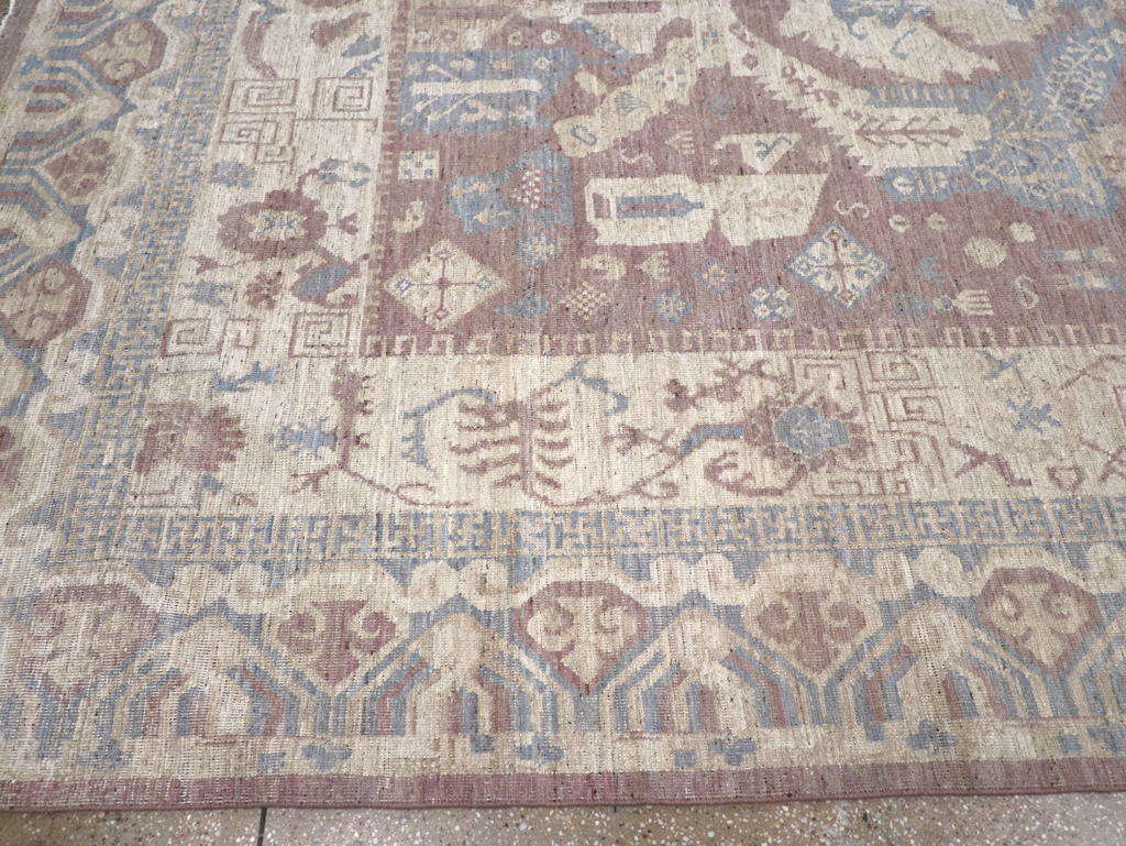 Contemporary East Turkestan Khotan Room Size Carpet, No.31334 - Gss