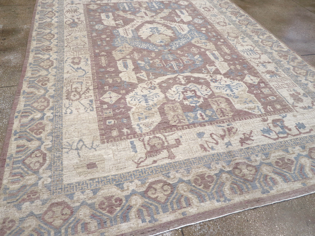 Contemporary East Turkestan Khotan Room Size Carpet, No.31334 - Gss