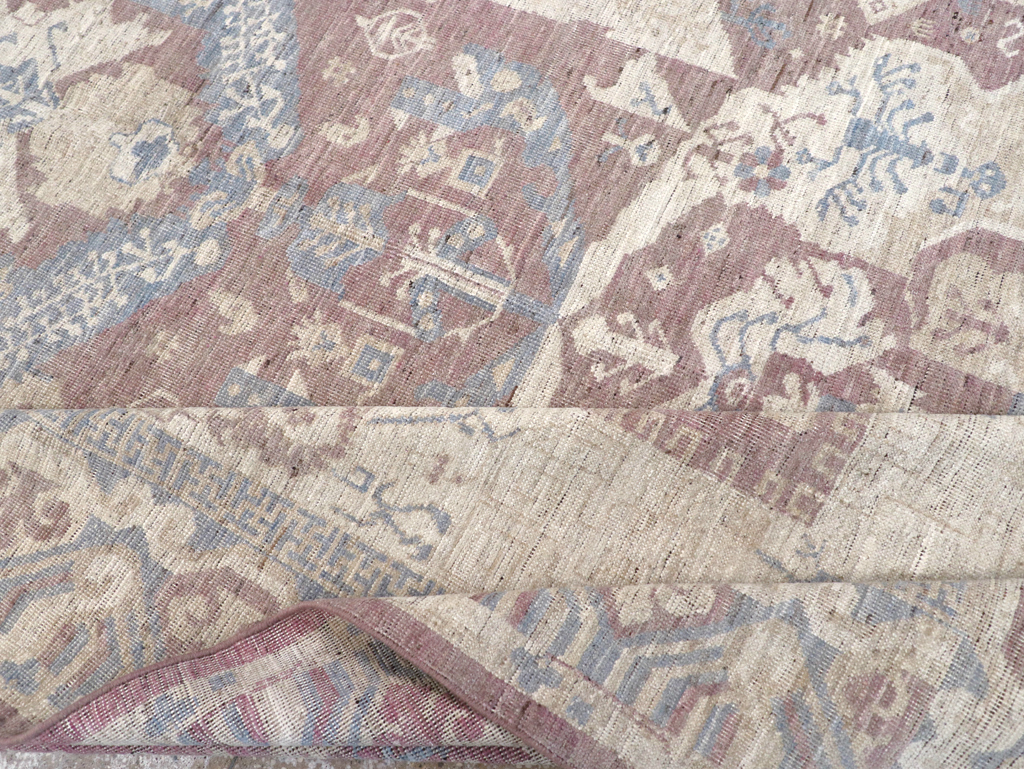 Contemporary East Turkestan Khotan Room Size Carpet, No.31334 - Gss