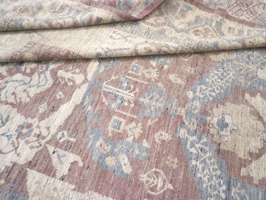 Contemporary East Turkestan Khotan Room Size Carpet, No.31334 - Gss