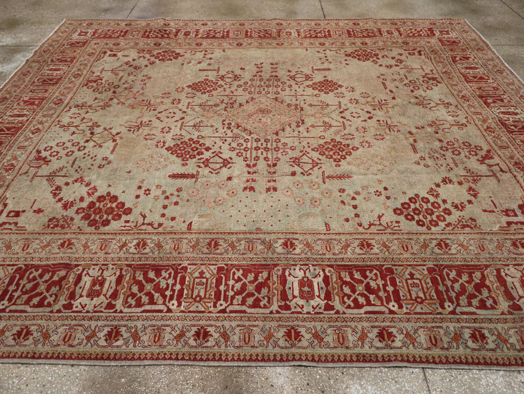 Antique Persian Joshegan Room Size Carpet, No.31336 - Gss