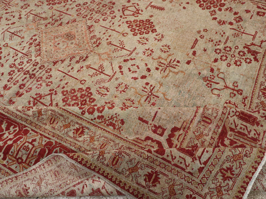 Antique Persian Joshegan Room Size Carpet, No.31336 - Gss