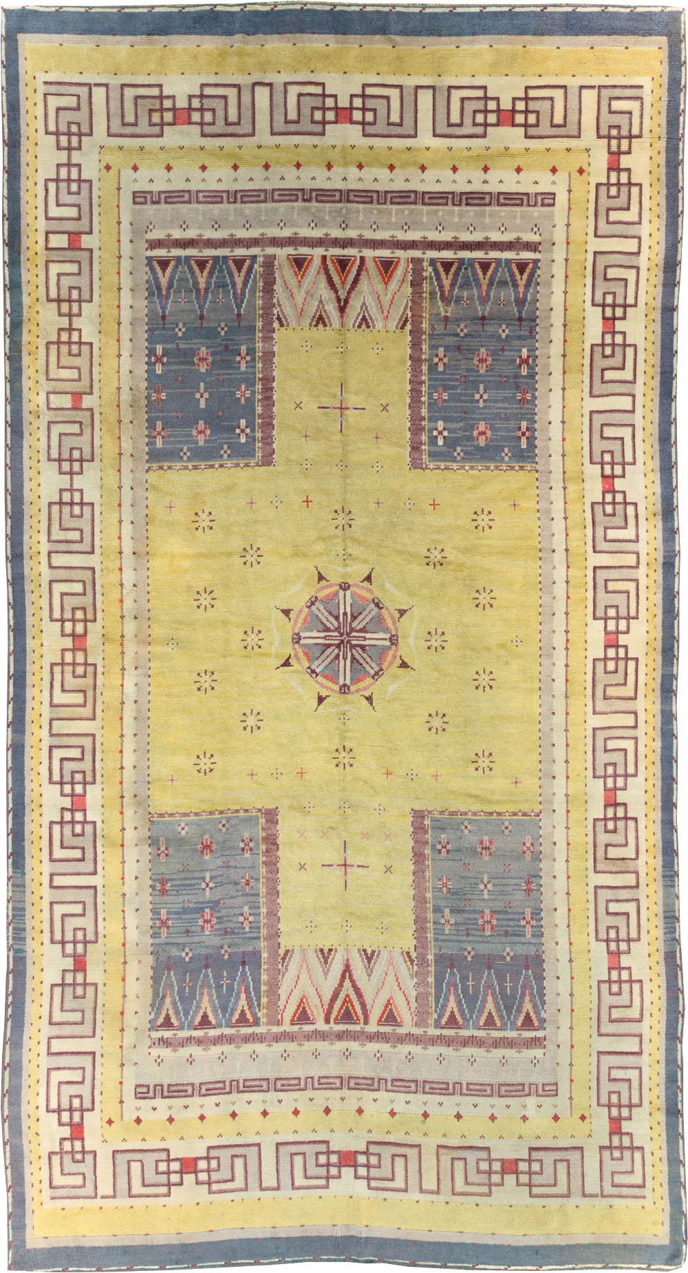 Vintage European Art Deco Long and Narrow Carpet, No.31337 - Gss