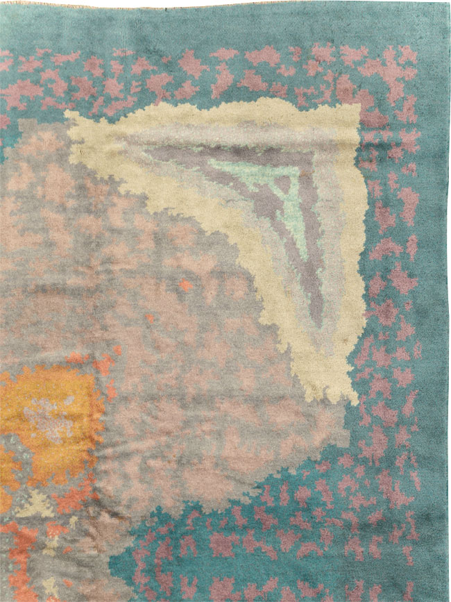 Antique European Art Deco Square Room Size Carpet, No.31338 - Gss