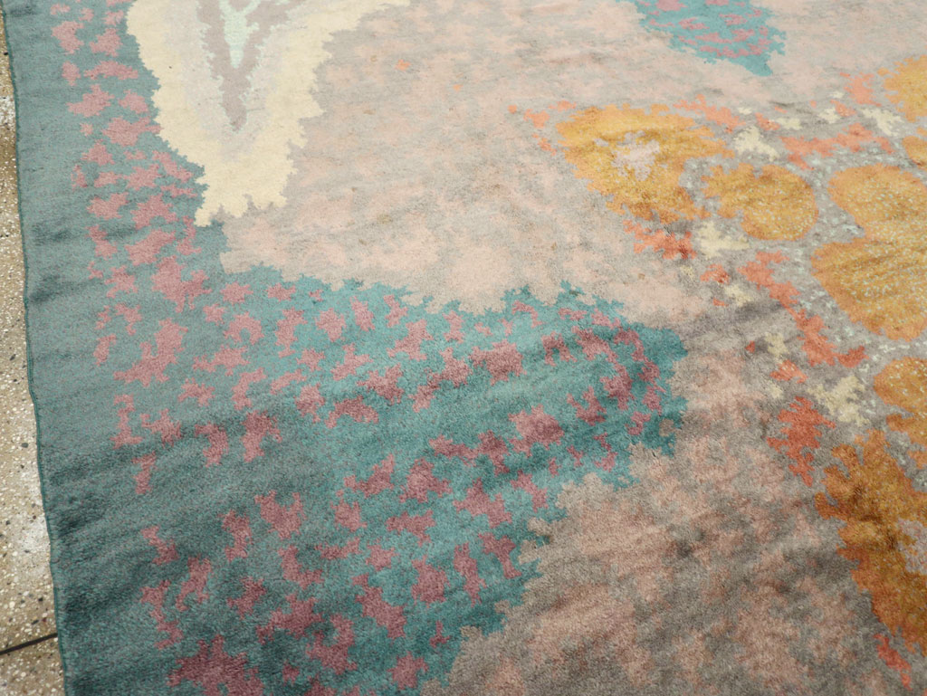 Antique European Art Deco Square Room Size Carpet, No.31338 - Gss