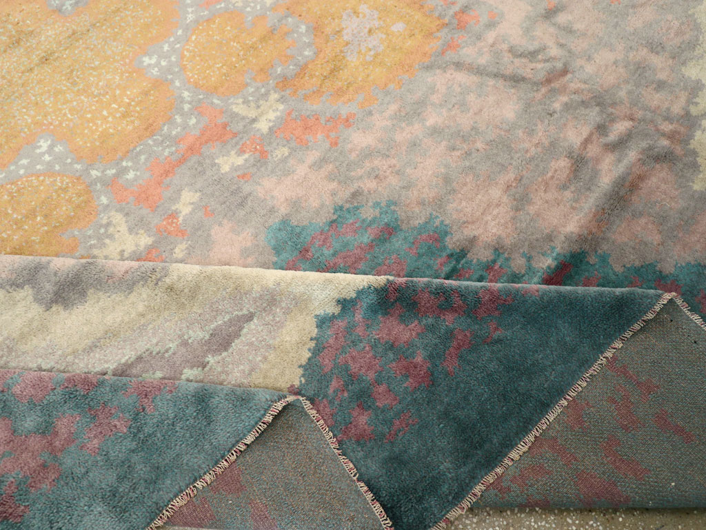 Antique European Art Deco Square Room Size Carpet, No.31338 - Gss