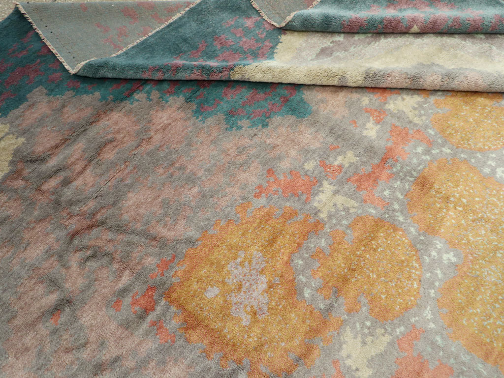 Antique European Art Deco Square Room Size Carpet, No.31338 - Gss