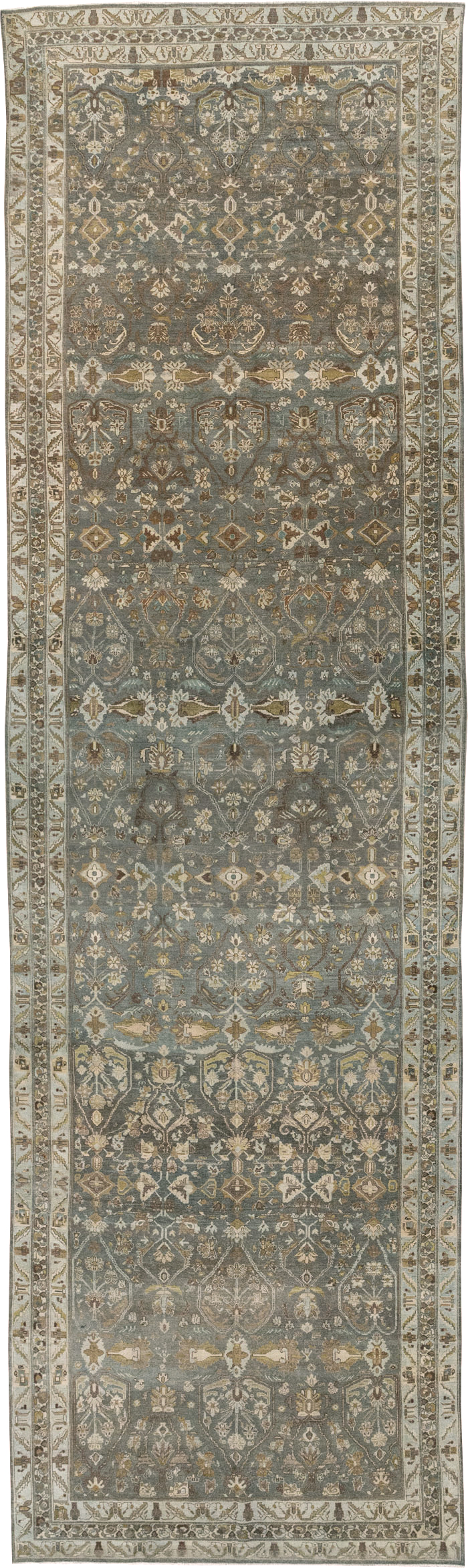 Antique Persian Malayer Wide Gallery Runner, No.31341 - Gss