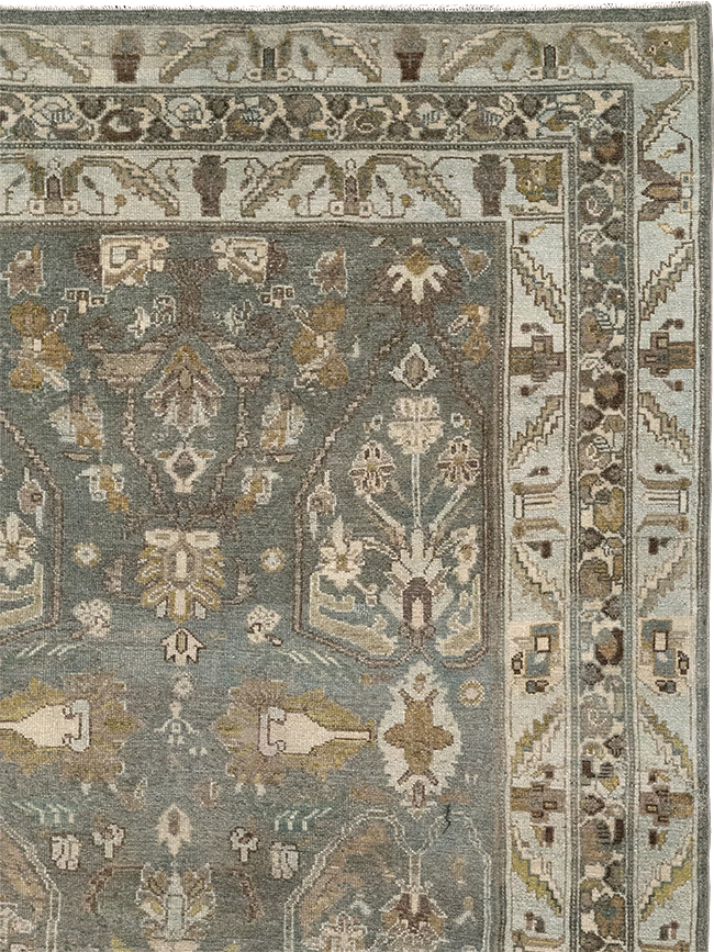 Antique Persian Malayer Wide Gallery Runner, No.31341 - Gss