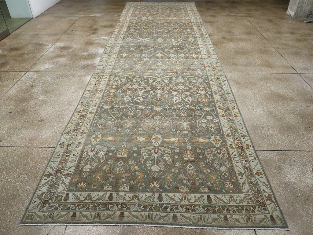 Antique Persian Malayer Wide Gallery Runner, No.31341 - Gss