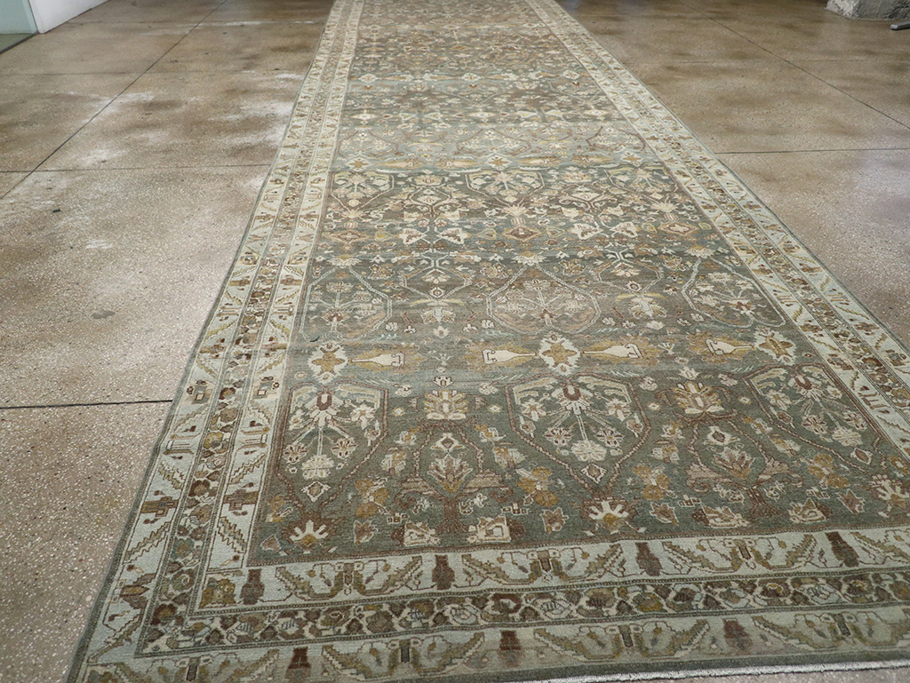 Antique Persian Malayer Wide Gallery Runner, No.31341 - Gss