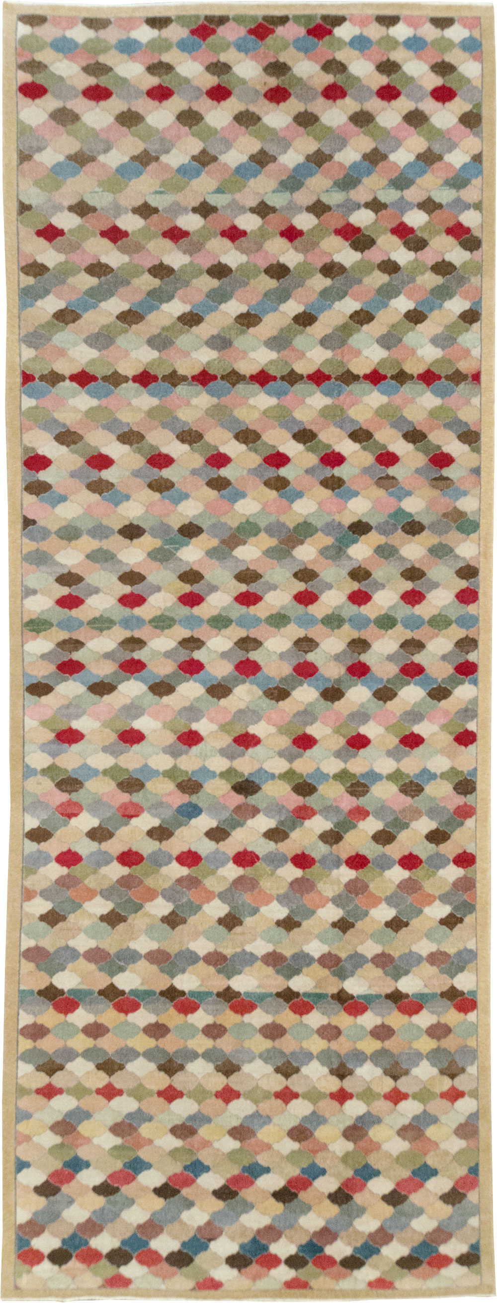 Vintage Turkish Anatolian Wide Gallery Runner, No.31351 - Gss