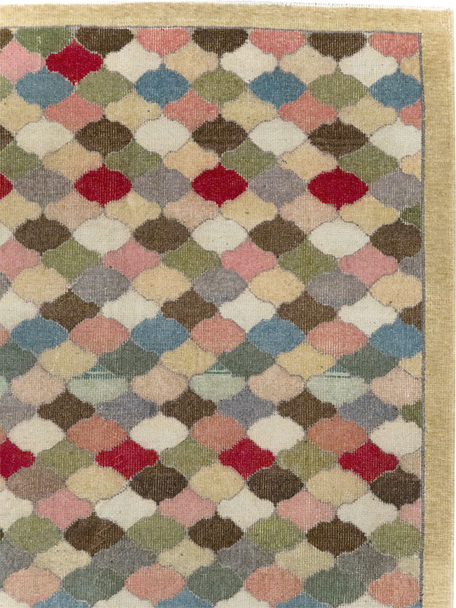 Vintage Turkish Anatolian Wide Gallery Runner, No.31351 - Gss