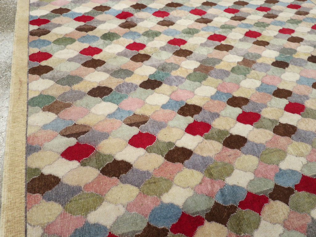 Vintage Turkish Anatolian Wide Gallery Runner, No.31351 - Gss