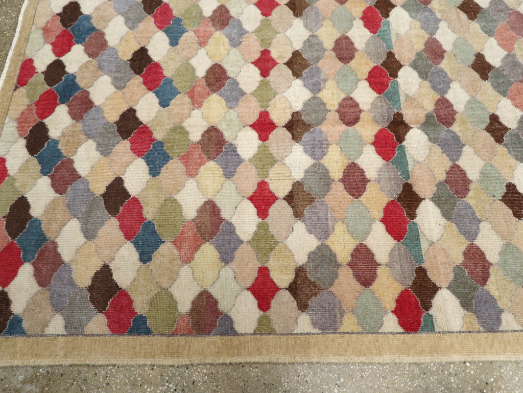 Vintage Turkish Anatolian Wide Gallery Runner, No.31351 - Gss