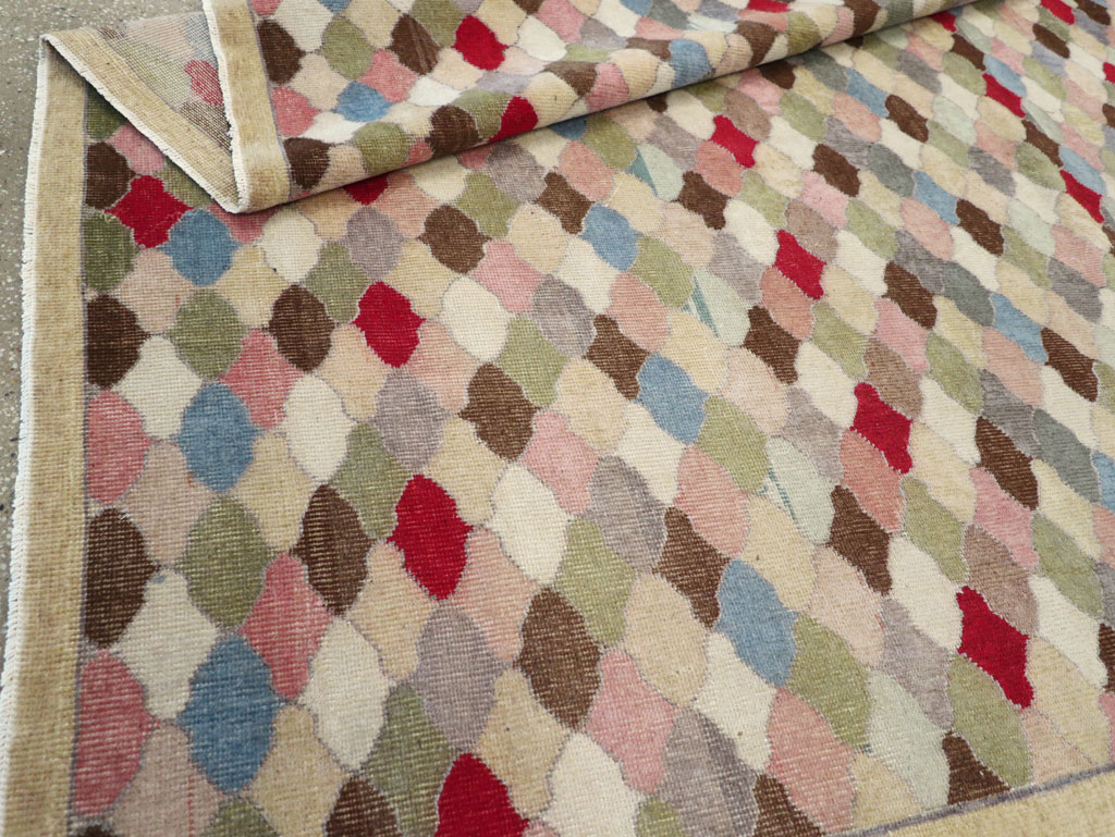 Vintage Turkish Anatolian Wide Gallery Runner, No.31351 - Gss