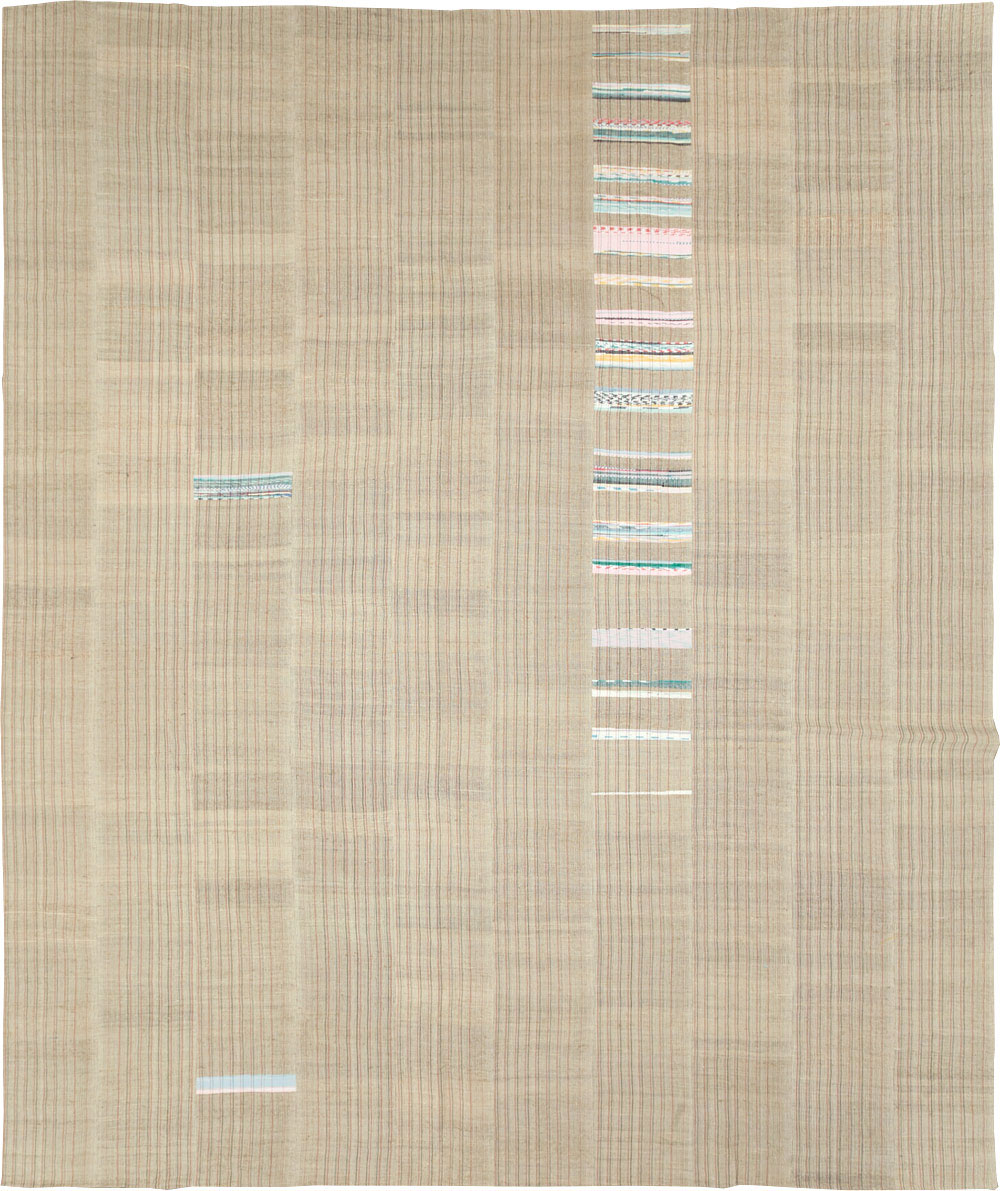 Modern Turkish Flatweave Large Room Size Carpet, No.31357 - Gss
