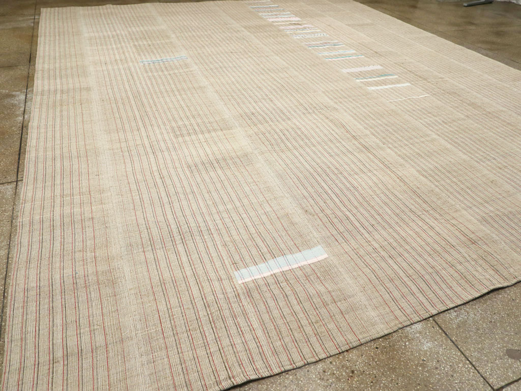 Modern Turkish Flatweave Large Room Size Carpet, No.31357 - Gss